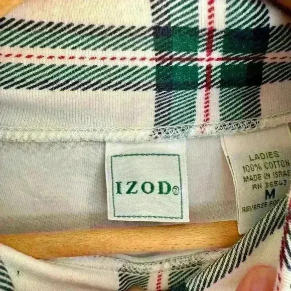 Izod women’s turtleneck shirt plaid print preppy size medium - Picture 5 of 12
